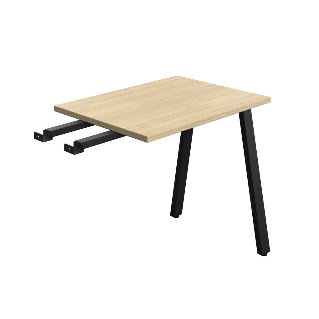 Synergy Bench With Return | A-Frame Leg | 800 X 600 | Nova Oak/Black