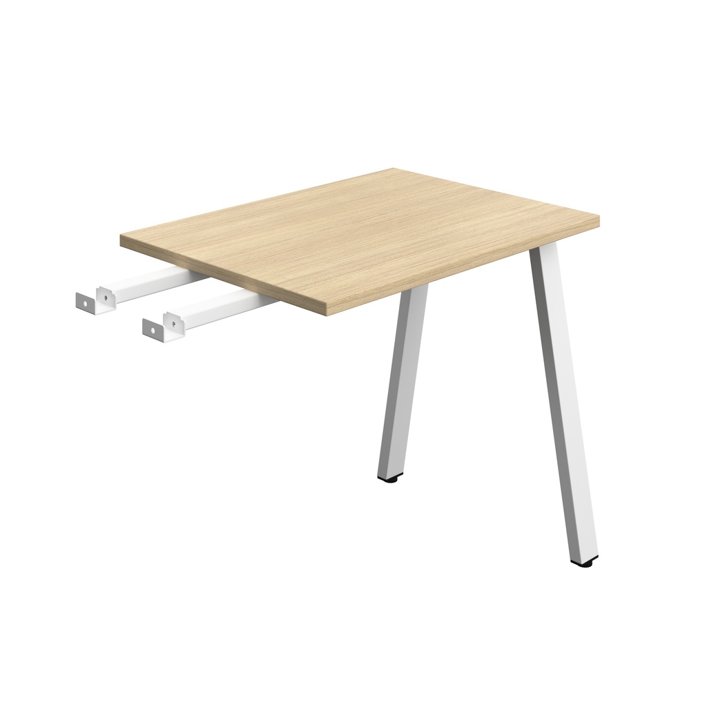 Synergy Bench With Return | A-Frame Leg | 800 X 600 | Nova Oak/White