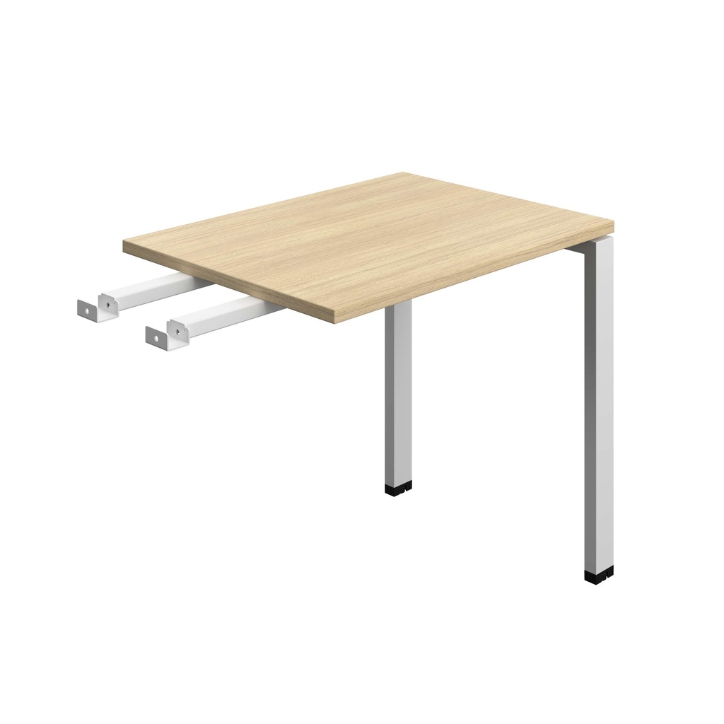 Synergy Bench With Return | Goal Post Leg | 800 X 600 | Nova Oak/Silver