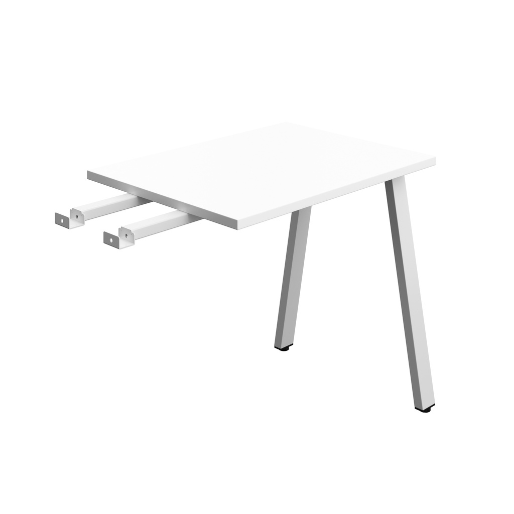 Synergy Bench With Return | A-Frame Leg | 800 X 600 | White/Silver
