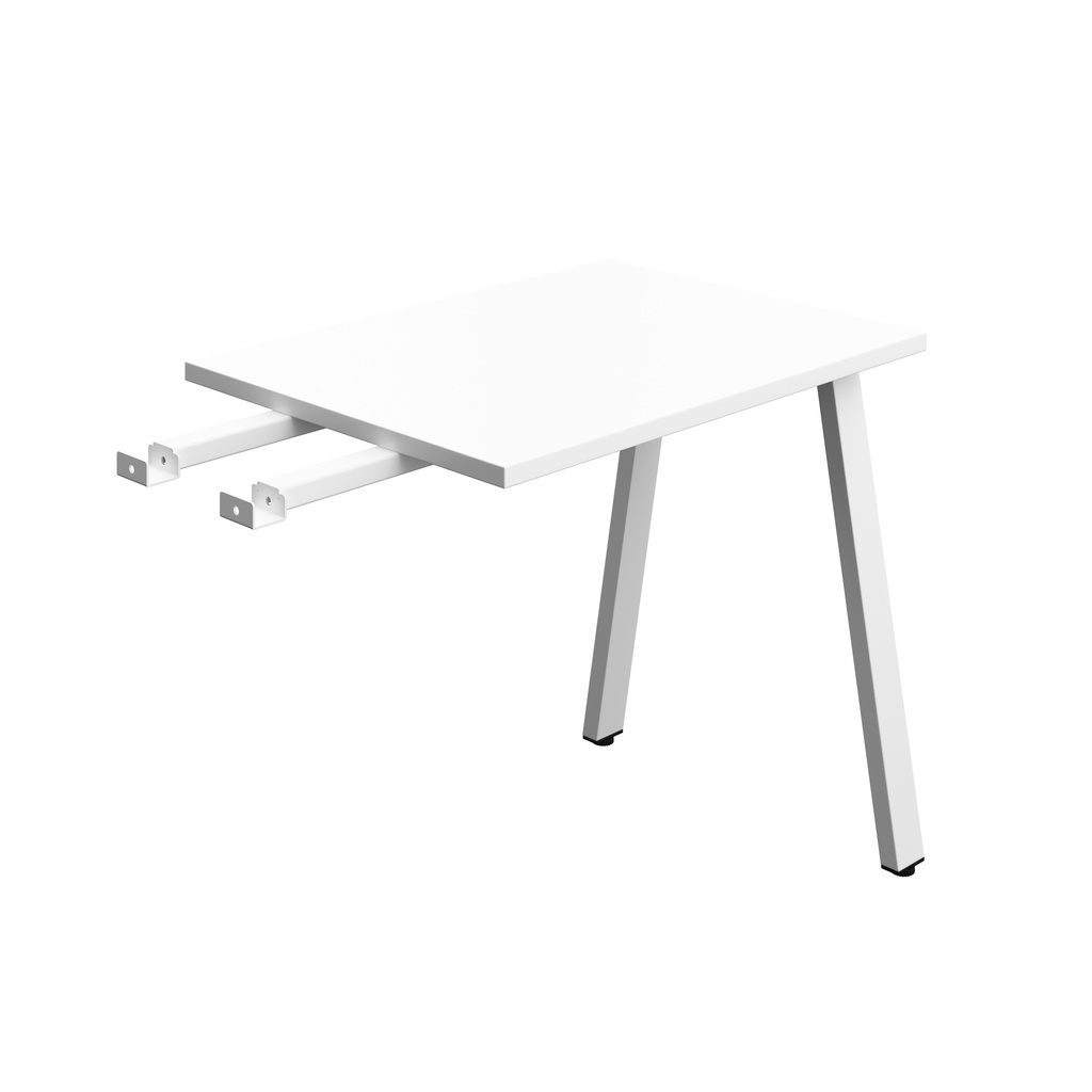 Synergy Bench With Return | A-Frame Leg | 800 X 600 | White/White