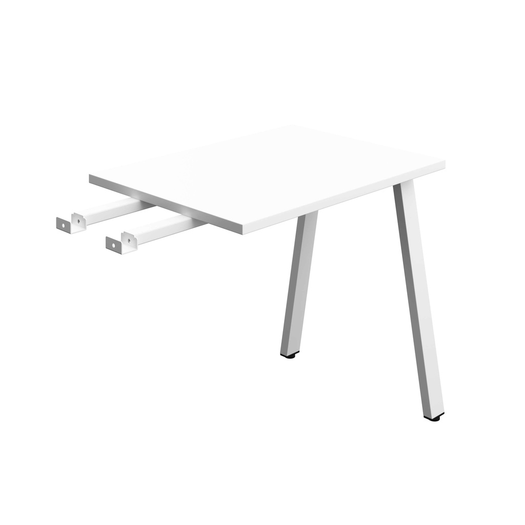 Synergy Bench With Return | A-Frame Leg | 800 X 600 | White/White