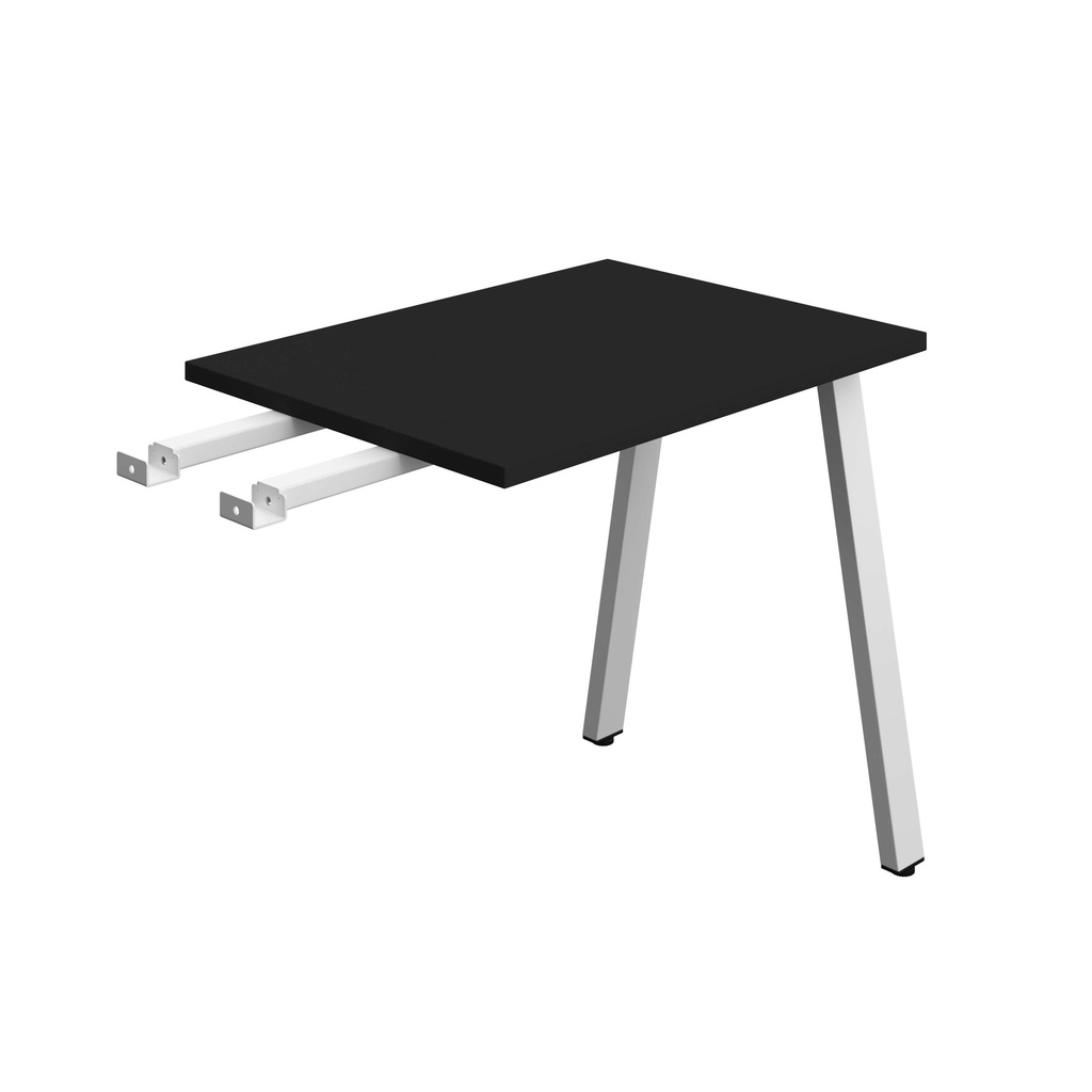 Synergy Bench With Return | A-Frame Leg | 800 X 600 | Black/Silver