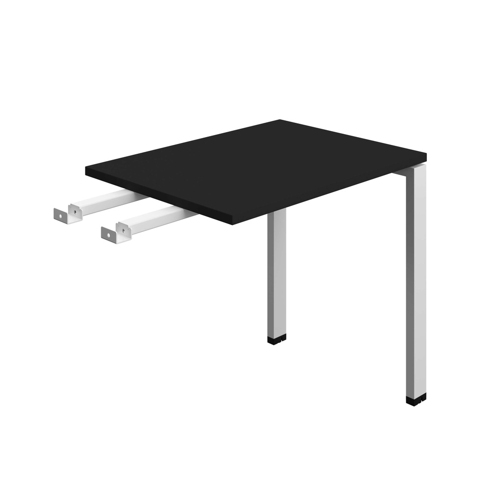 Synergy Bench With Return | Goal Post Leg | 800 X 600 | Black/Silver