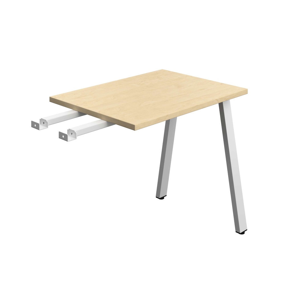 Synergy Bench With Return | A-Frame Leg | 800 X 600 | Maple/Silver