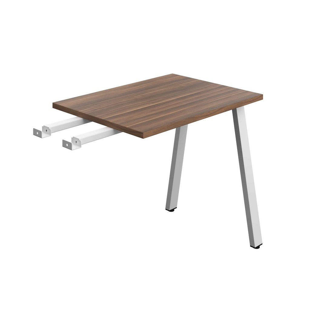 Synergy Bench With Return | A-Frame Leg | 800 X 600 | Dark Walnut/Silver