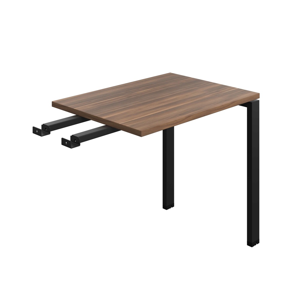 Synergy Bench With Return | Goal Post Leg | 800 X 600 | Dark Walnut/Black
