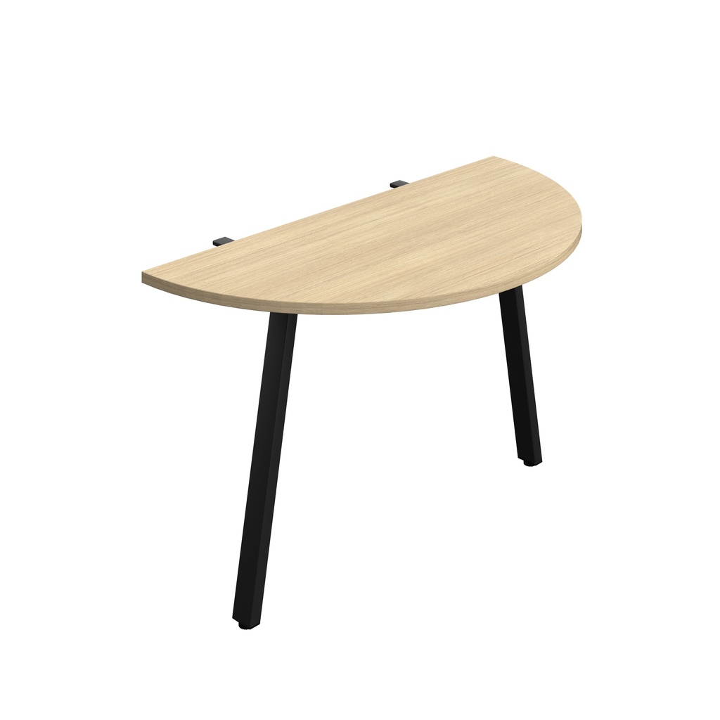Synergy Screen Depth D-End Single Person D-End | A-Frame Leg | 1200 X 600 | Nova Oak/Black