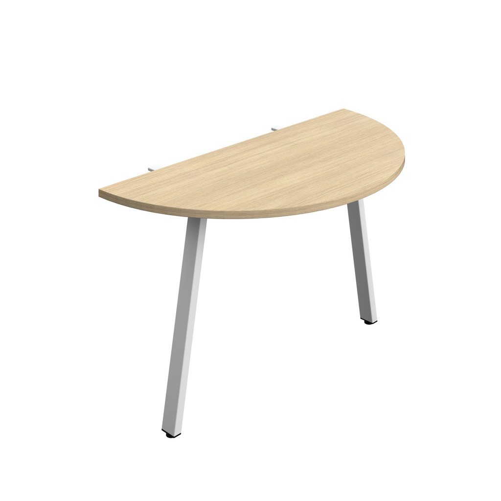 Synergy Screen Depth D-End Single Person D-End | A-Frame Leg | 1200 X 600 | Nova Oak/White