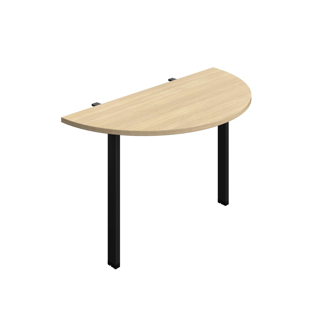 Synergy Screen Depth D-End Single Person D-End | Goal Post Leg | 1200 X 600 | Nova Oak/Black