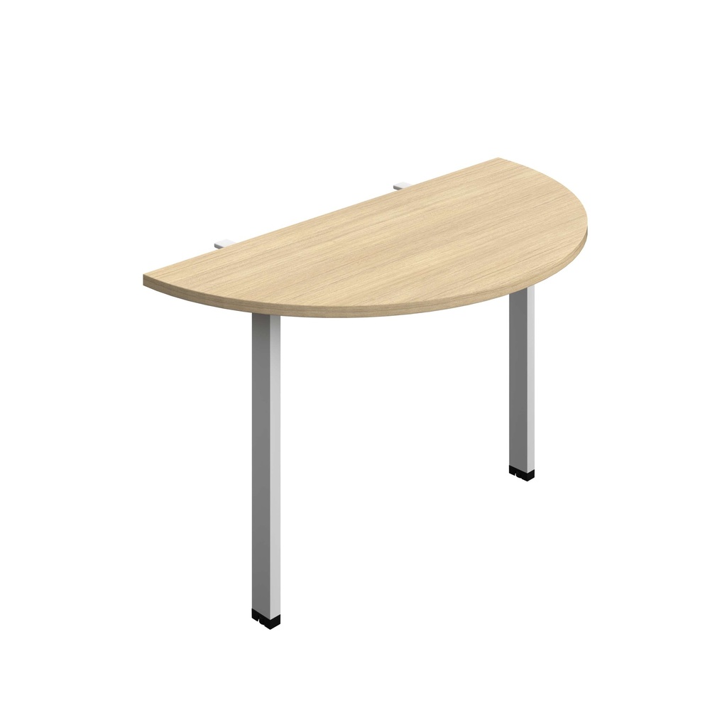 Synergy Screen Depth D-End Single Person D-End | Goal Post Leg | 1200 X 600 | Nova Oak/Silver