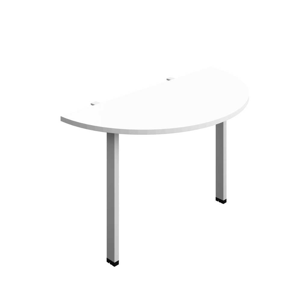 Synergy Screen Depth D-End Single Person D-End | Goal Post Leg | 1200 X 600 | White/Silver