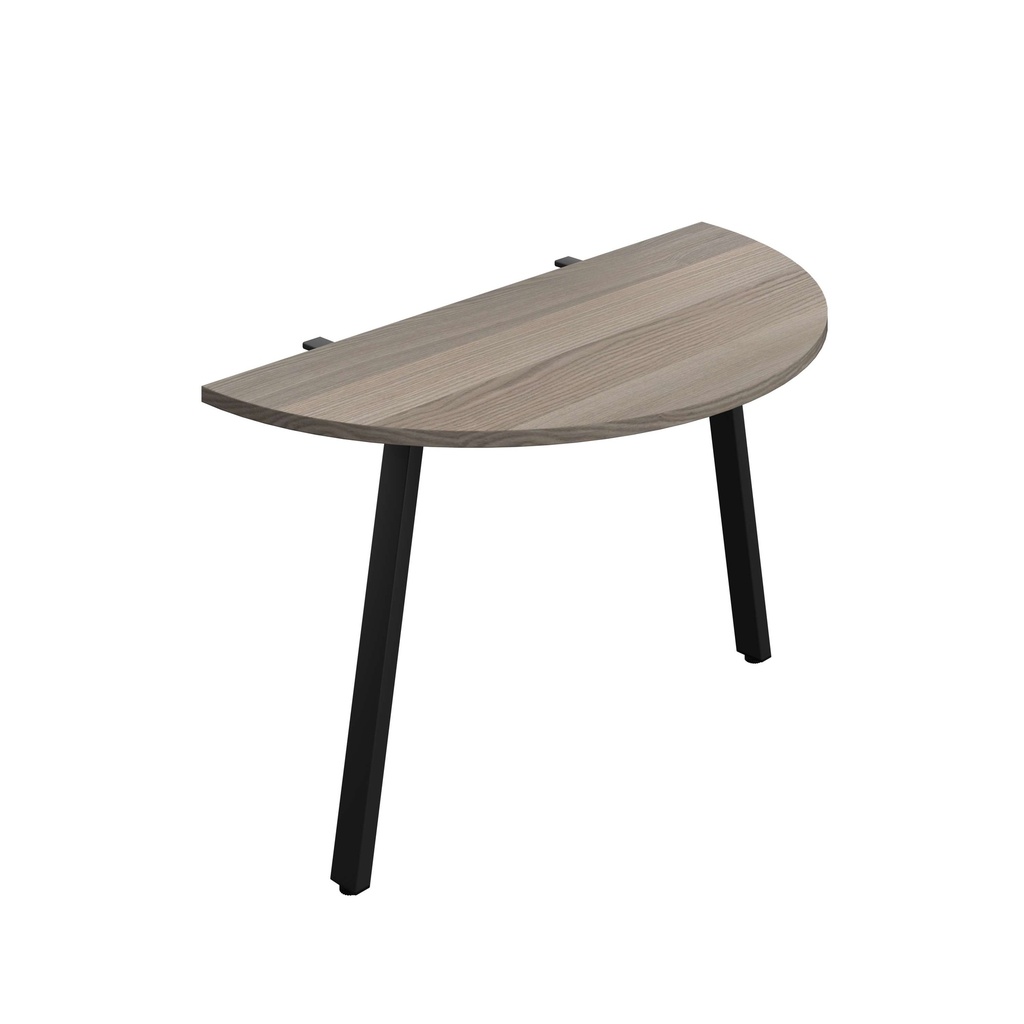 Synergy Screen Depth D-End Single Person D-End | A-Frame Leg | 1200 X 600 | Grey Oak/Black