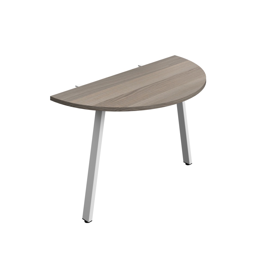 Synergy Screen Depth D-End Single Person D-End | A-Frame Leg | 1200 X 600 | Grey Oak/White