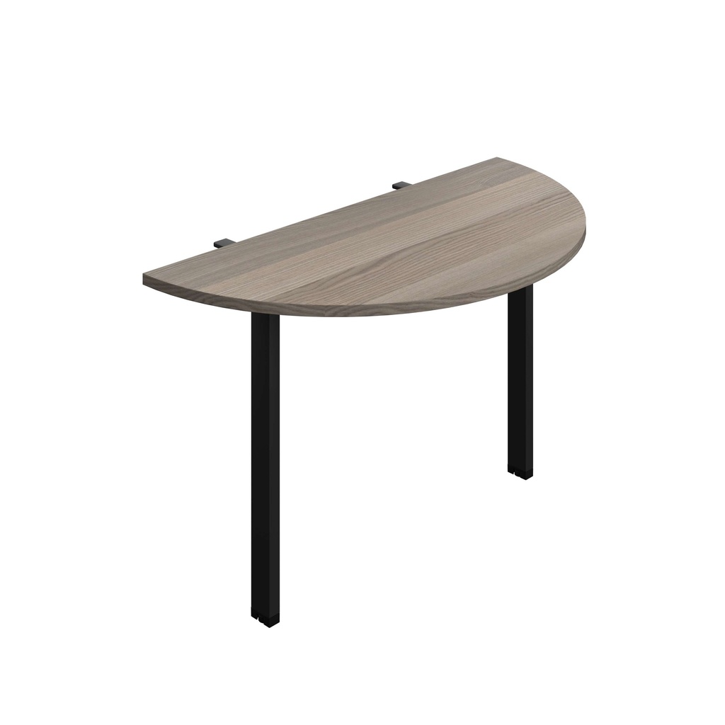 Synergy Screen Depth D-End Single Person D-End | Goal Post Leg | 1200 X 600 | Grey Oak/Black