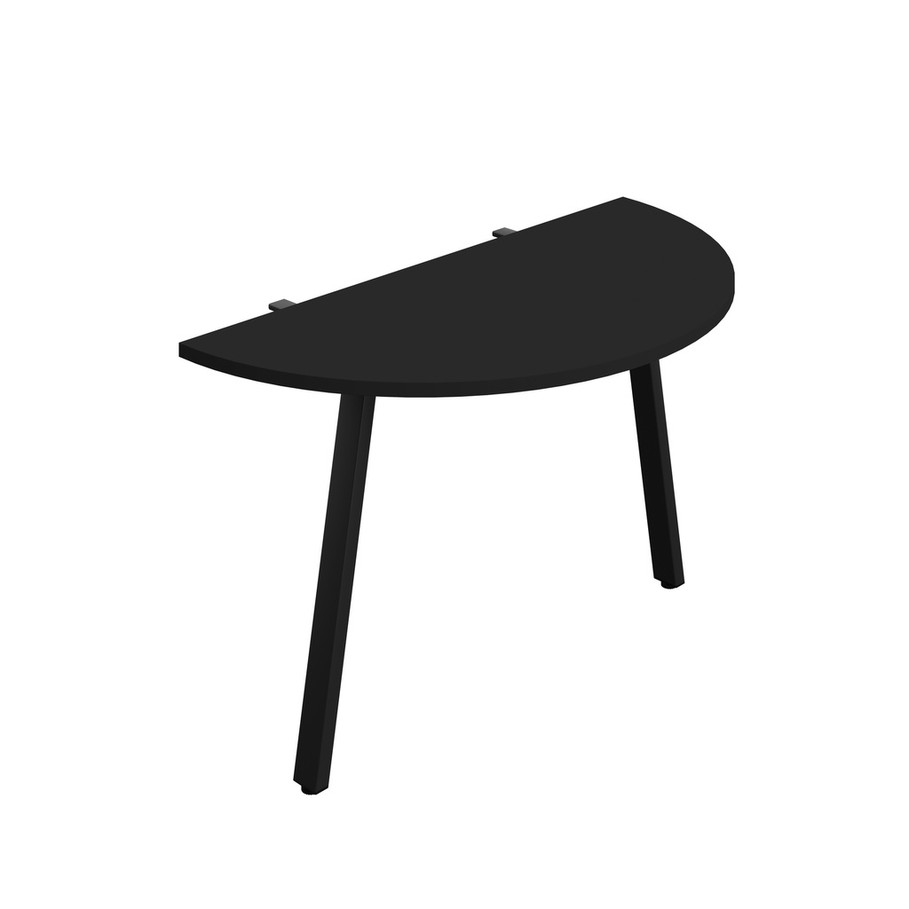 Synergy Screen Depth D-End Single Person D-End | A-Frame Leg | 1200 X 600 | Black/Black