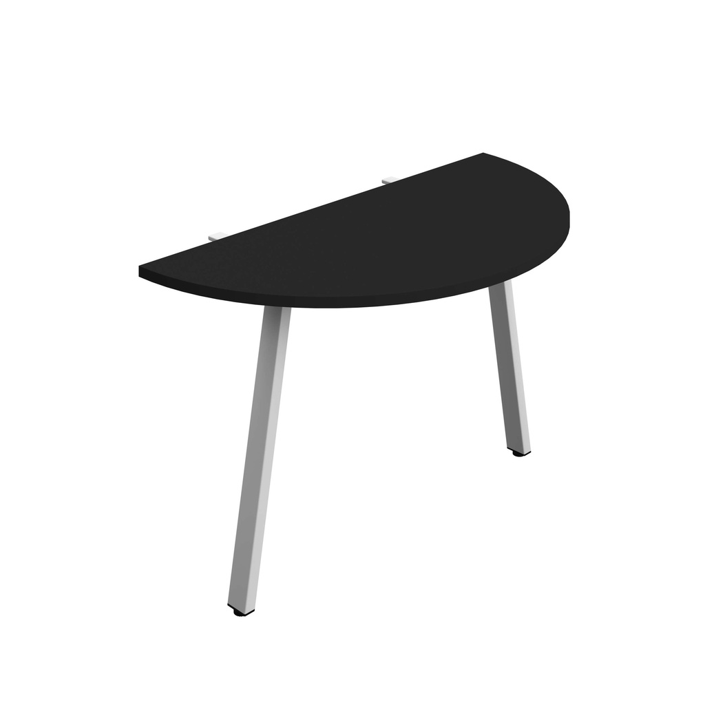 Synergy Screen Depth D-End Single Person D-End | A-Frame Leg | 1200 X 600 | Black/Silver