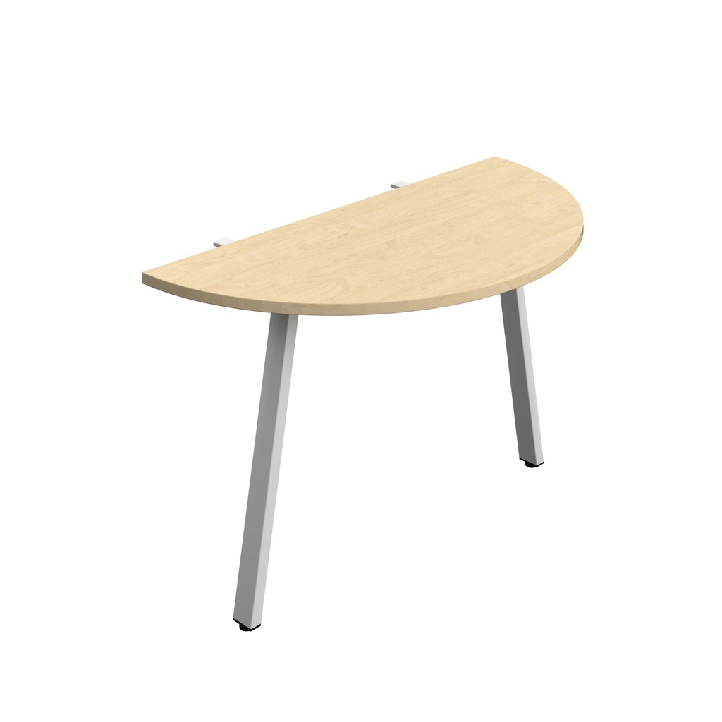 Synergy Screen Depth D-End Single Person D-End | A-Frame Leg | 1200 X 600 | Maple/Silver