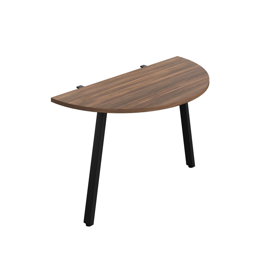 Synergy Screen Depth D-End Single Person D-End | A-Frame Leg | 1200 X 600 | Dark Walnut/Black