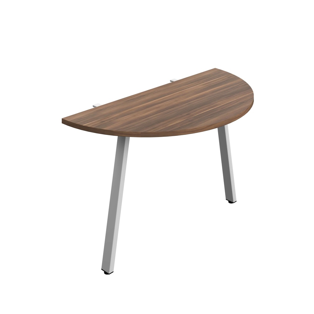 Synergy Screen Depth D-End Single Person D-End | A-Frame Leg | 1200 X 600 | Dark Walnut/Silver