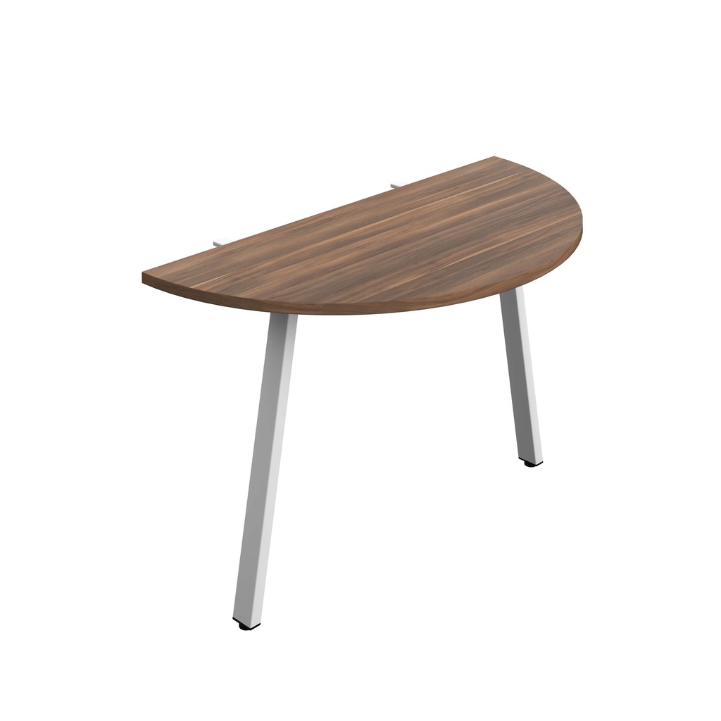 Synergy Screen Depth D-End Single Person D-End | A-Frame Leg | 1200 X 600 | Dark Walnut/White