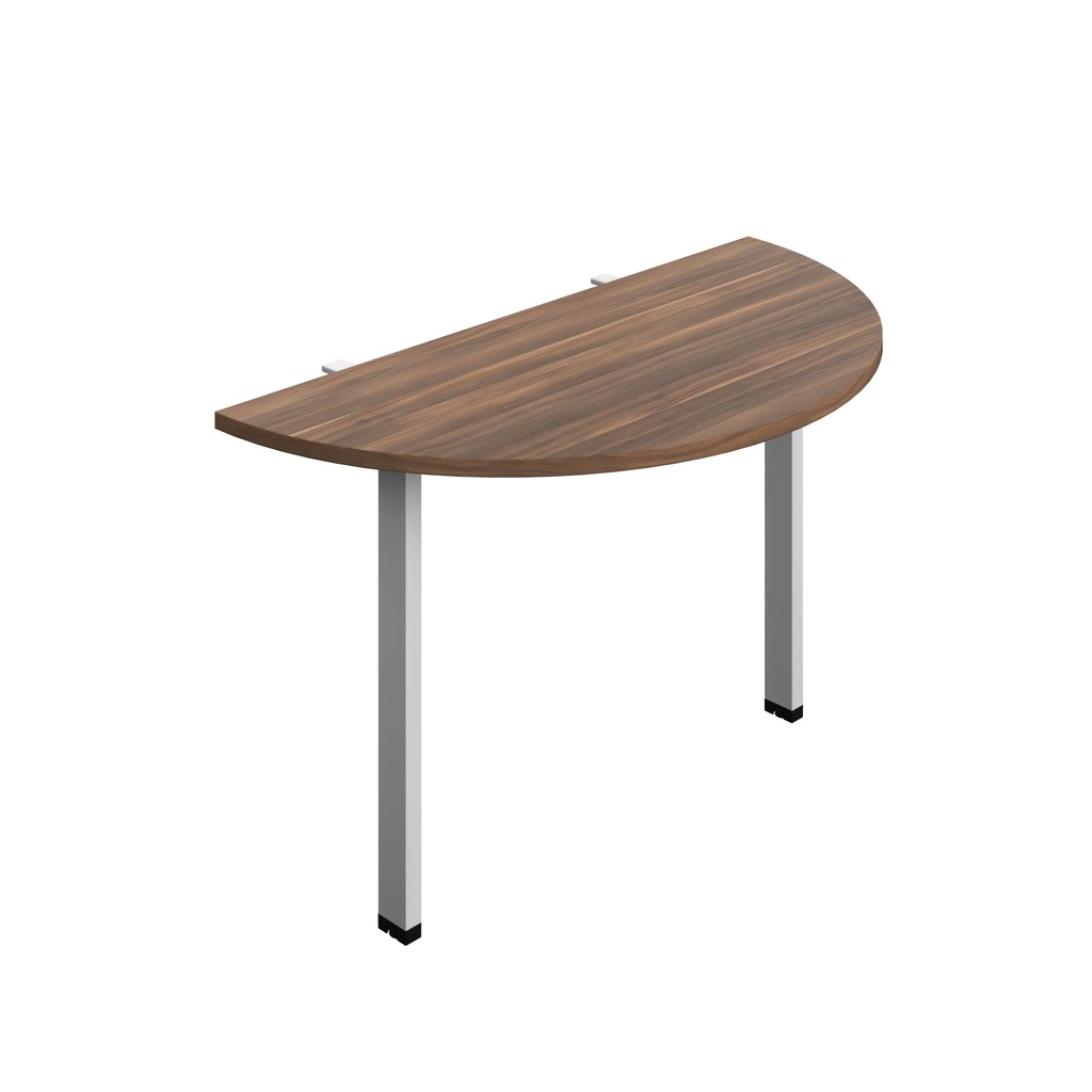 Synergy Screen Depth D-End Single Person D-End | Goal Post Leg | 1200 X 600 | Dark Walnut/Silver