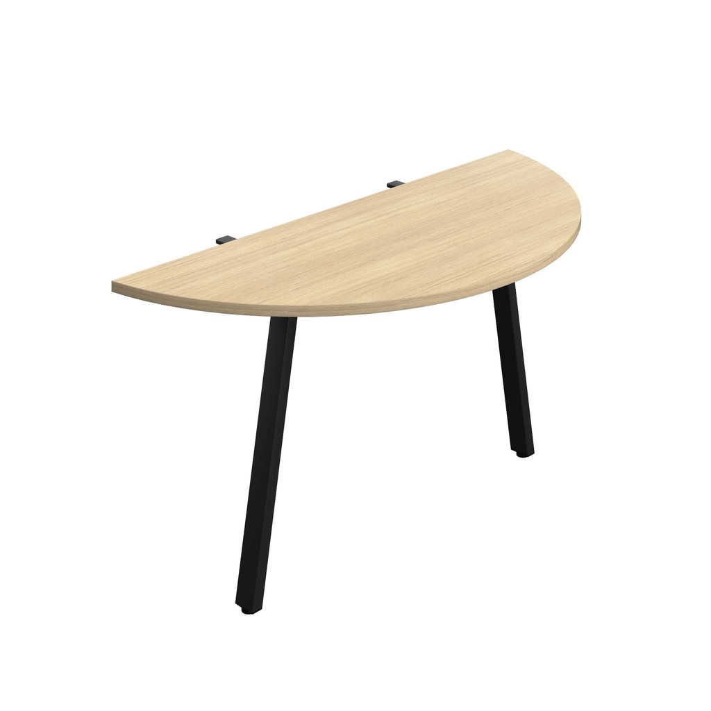 Synergy Screen Depth D-End Single Person D-End | A-Frame Leg | 1400 X 600 | Nova Oak/Black