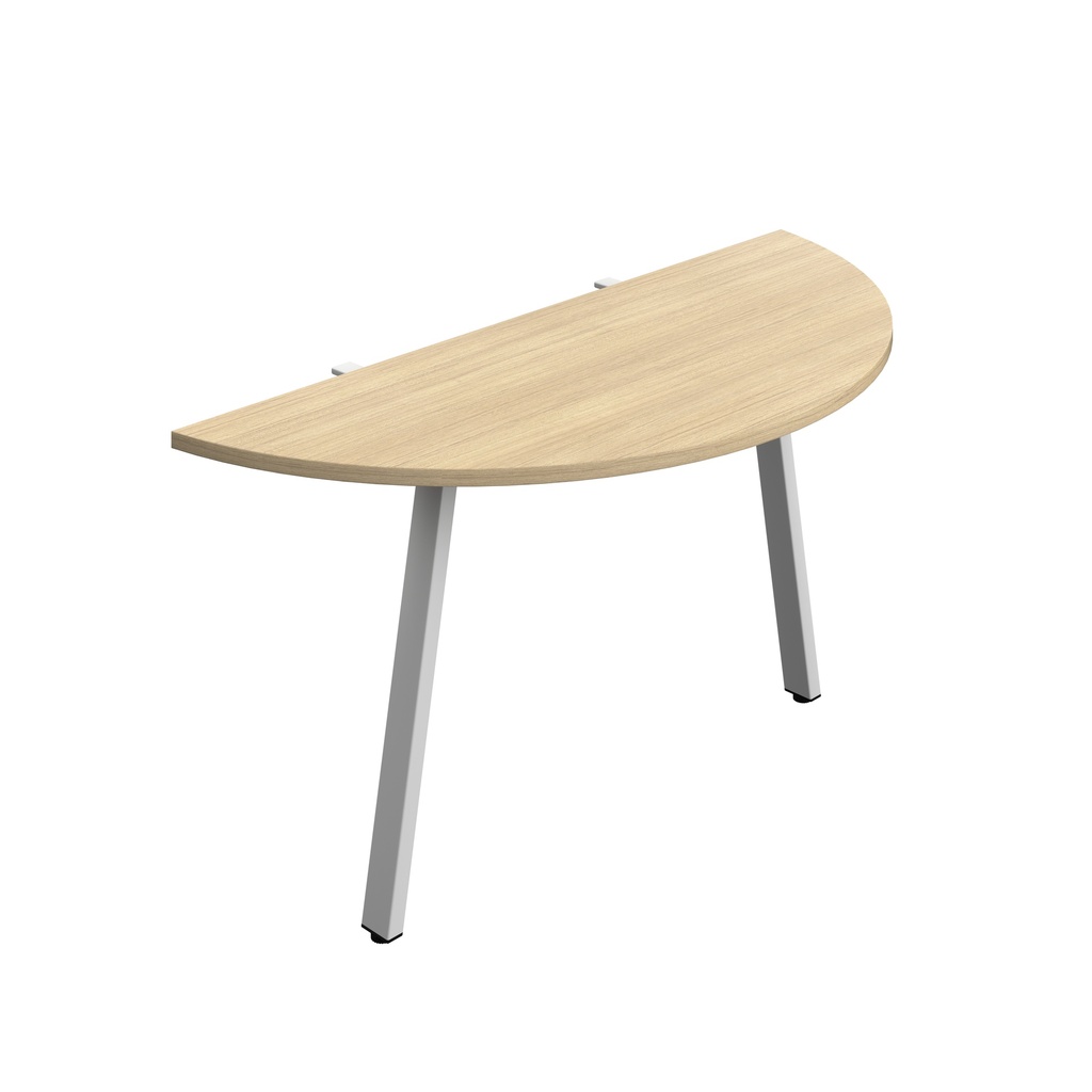 Synergy Screen Depth D-End Single Person D-End | A-Frame Leg | 1400 X 600 | Nova Oak/Silver
