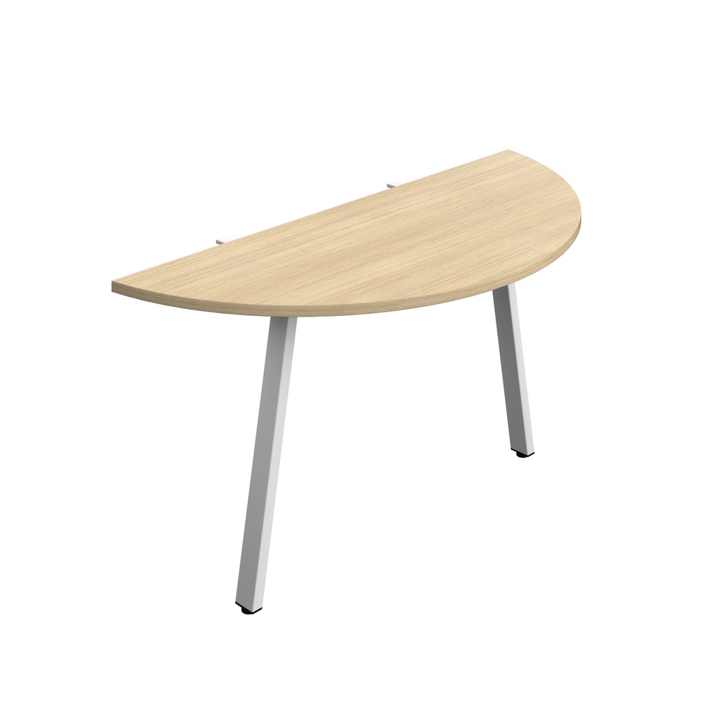 Synergy Screen Depth D-End Single Person D-End | A-Frame Leg | 1400 X 600 | Nova Oak/White