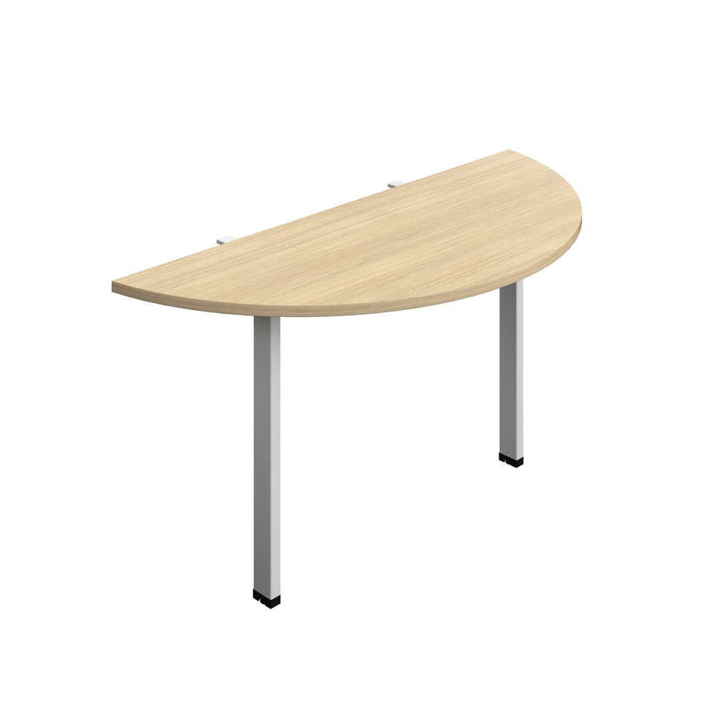 Synergy Screen Depth D-End Single Person D-End | Goal Post Leg | 1400 X 600 | Nova Oak/Silver