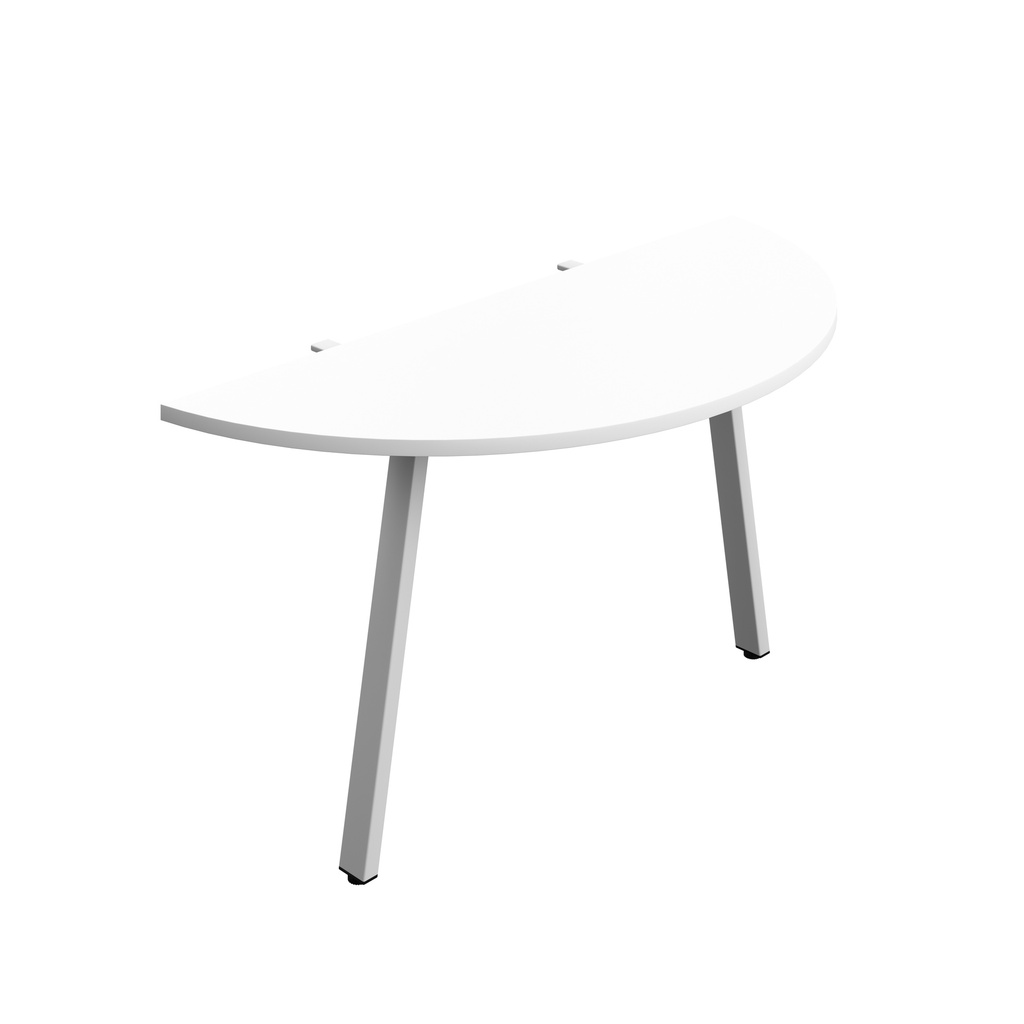 Synergy Screen Depth D-End Single Person D-End | A-Frame Leg | 1400 X 600 | White/Silver