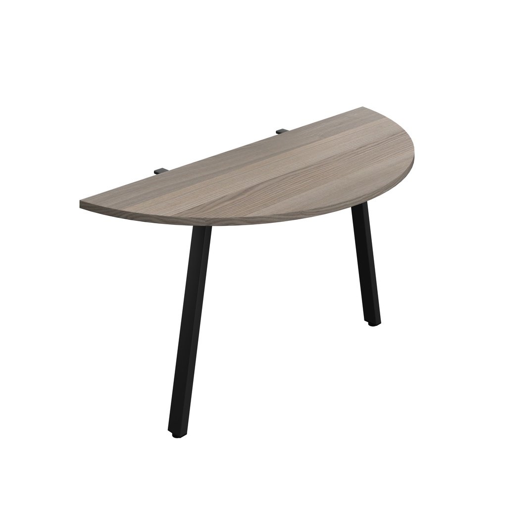 Synergy Screen Depth D-End Single Person D-End | A-Frame Leg | 1400 X 600 | Grey Oak/Black