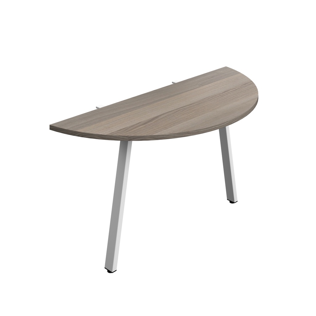 Synergy Screen Depth D-End Single Person D-End | A-Frame Leg | 1400 X 600 | Grey Oak/White