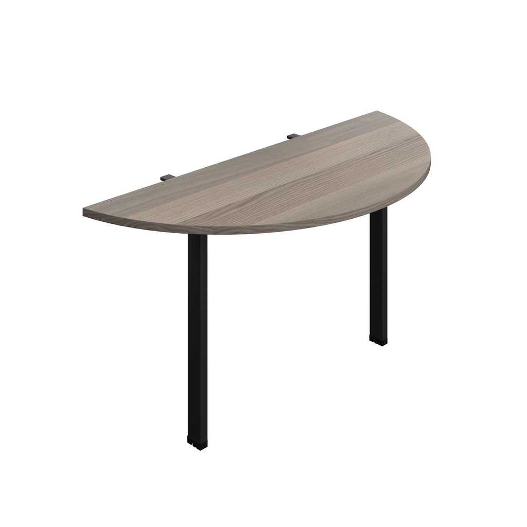 Synergy Screen Depth D-End Single Person D-End | Goal Post Leg | 1400 X 600 | Grey Oak/Black