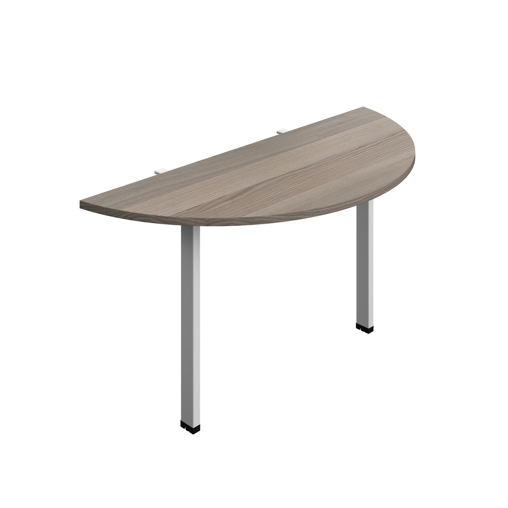 Synergy Screen Depth D-End Single Person D-End | Goal Post Leg | 1400 X 600 | Grey Oak/Silver