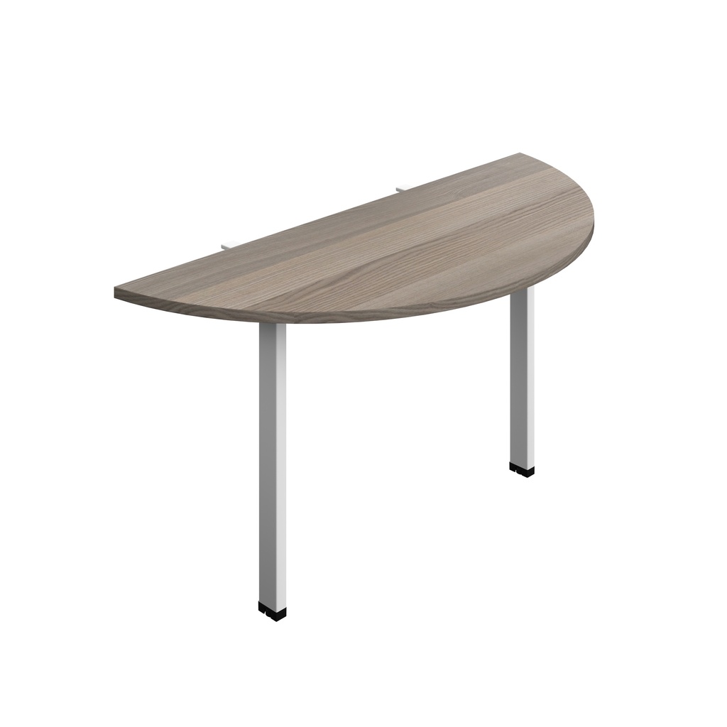 Synergy Screen Depth D-End Single Person D-End | Goal Post Leg | 1400 X 600 | Grey Oak/White