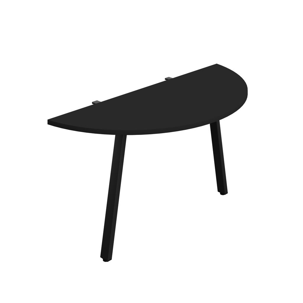 Synergy Screen Depth D-End Single Person D-End | A-Frame Leg | 1400 X 600 | Black/Black