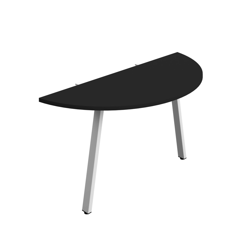 Synergy Screen Depth D-End Single Person D-End | A-Frame Leg | 1400 X 600 | Black/White