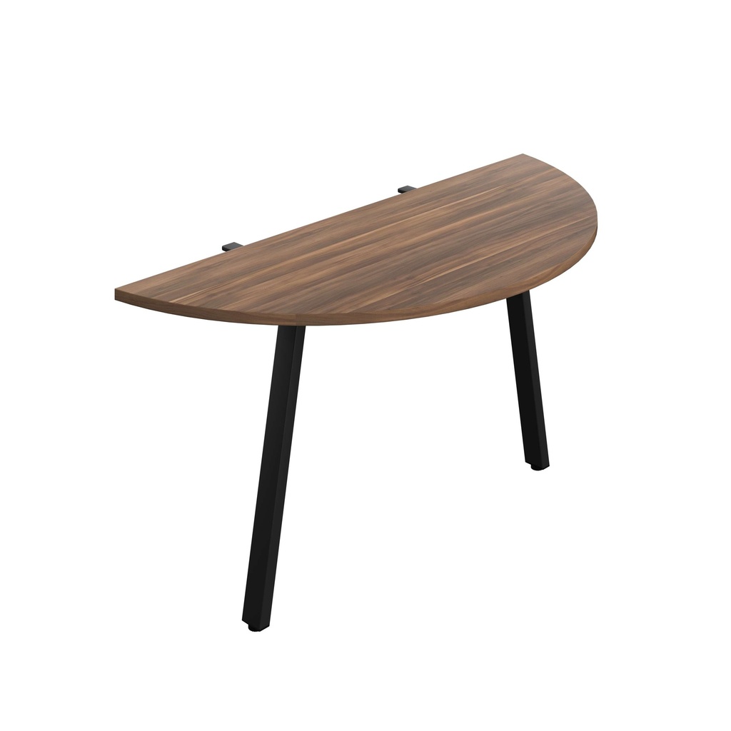 Synergy Screen Depth D-End Single Person D-End | A-Frame Leg | 1400 X 600 | Dark Walnut/Black
