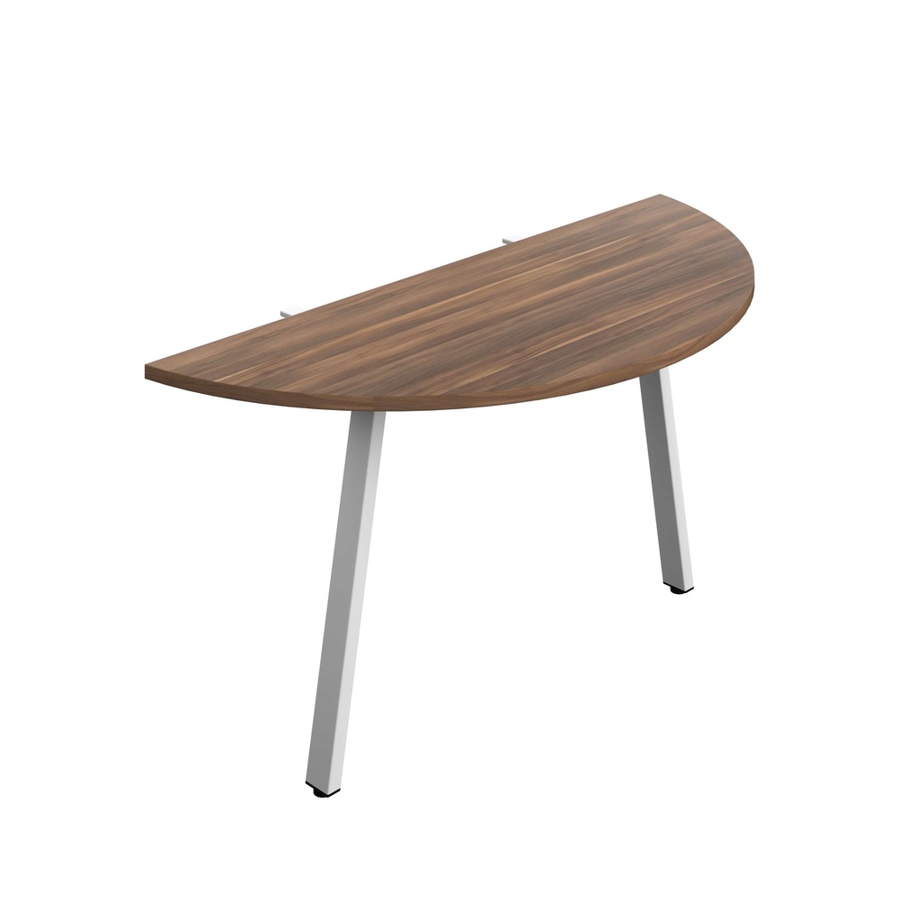 Synergy Screen Depth D-End Single Person D-End | A-Frame Leg | 1400 X 600 | Dark Walnut/White