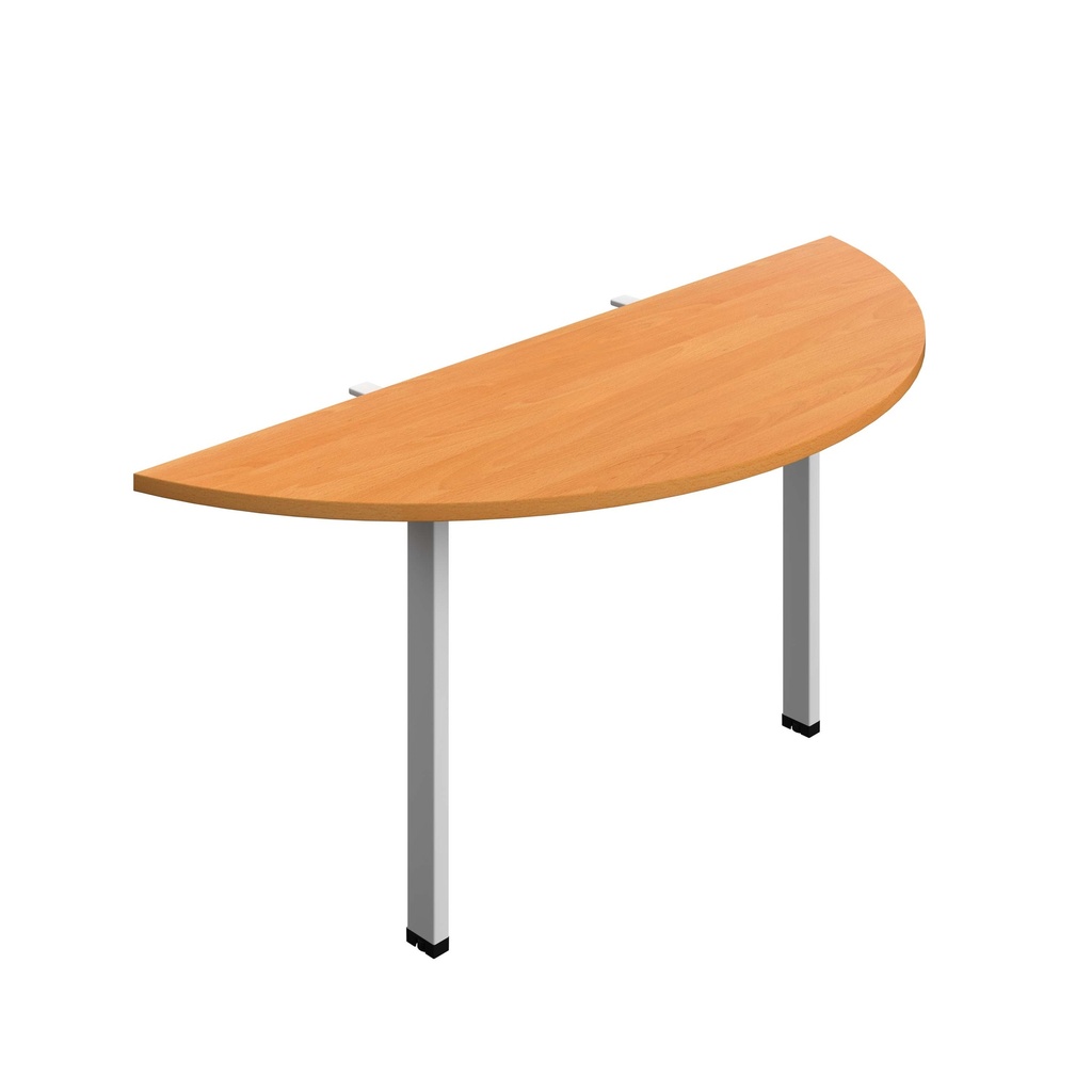 Synergy Screen Depth D-End Single Person D-End | Goal Post Leg | 1600 X 600 | Beech/Silver