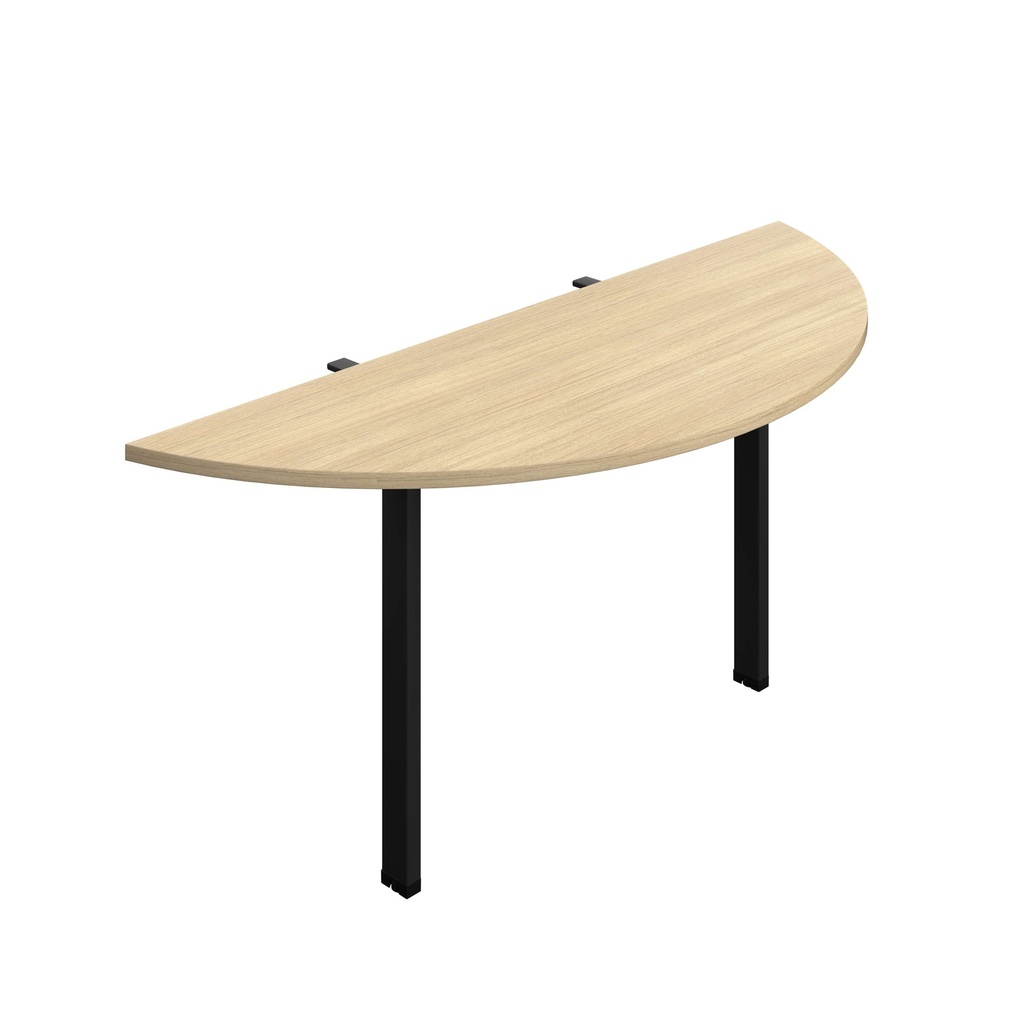 Synergy Screen Depth D-End Single Person D-End | Goal Post Leg | 1600 X 600 | Nova Oak/Black