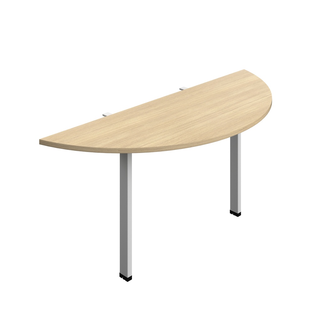 Synergy Screen Depth D-End Single Person D-End | Goal Post Leg | 1600 X 600 | Nova Oak/Silver