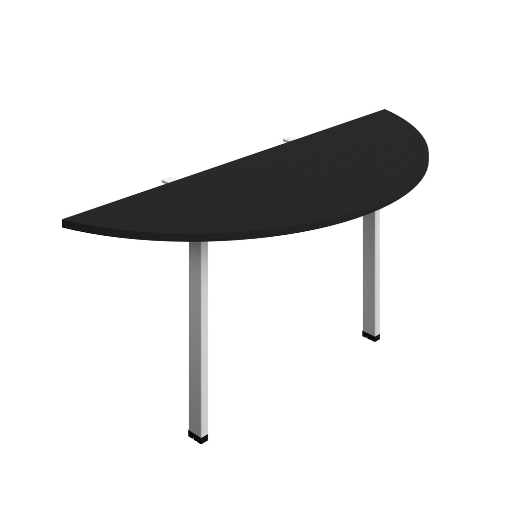 Synergy Screen Depth D-End Single Person D-End | Goal Post Leg | 1600 X 600 | Black/Silver