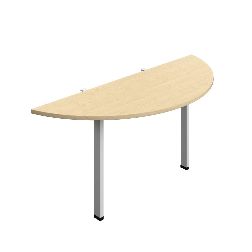Synergy Screen Depth D-End Single Person D-End | Goal Post Leg | 1600 X 600 | Maple/Silver