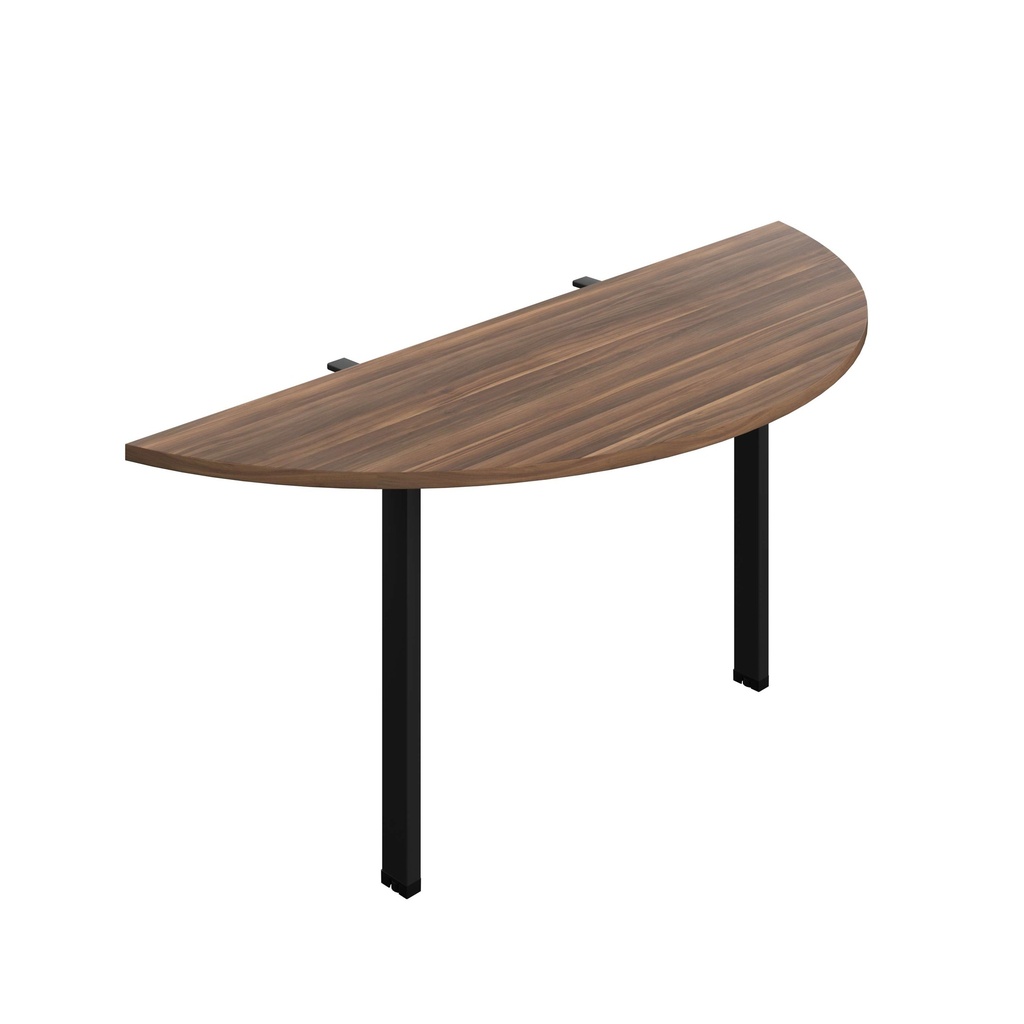 Synergy Screen Depth D-End Single Person D-End | Goal Post Leg | 1600 X 600 | Dark Walnut/Black