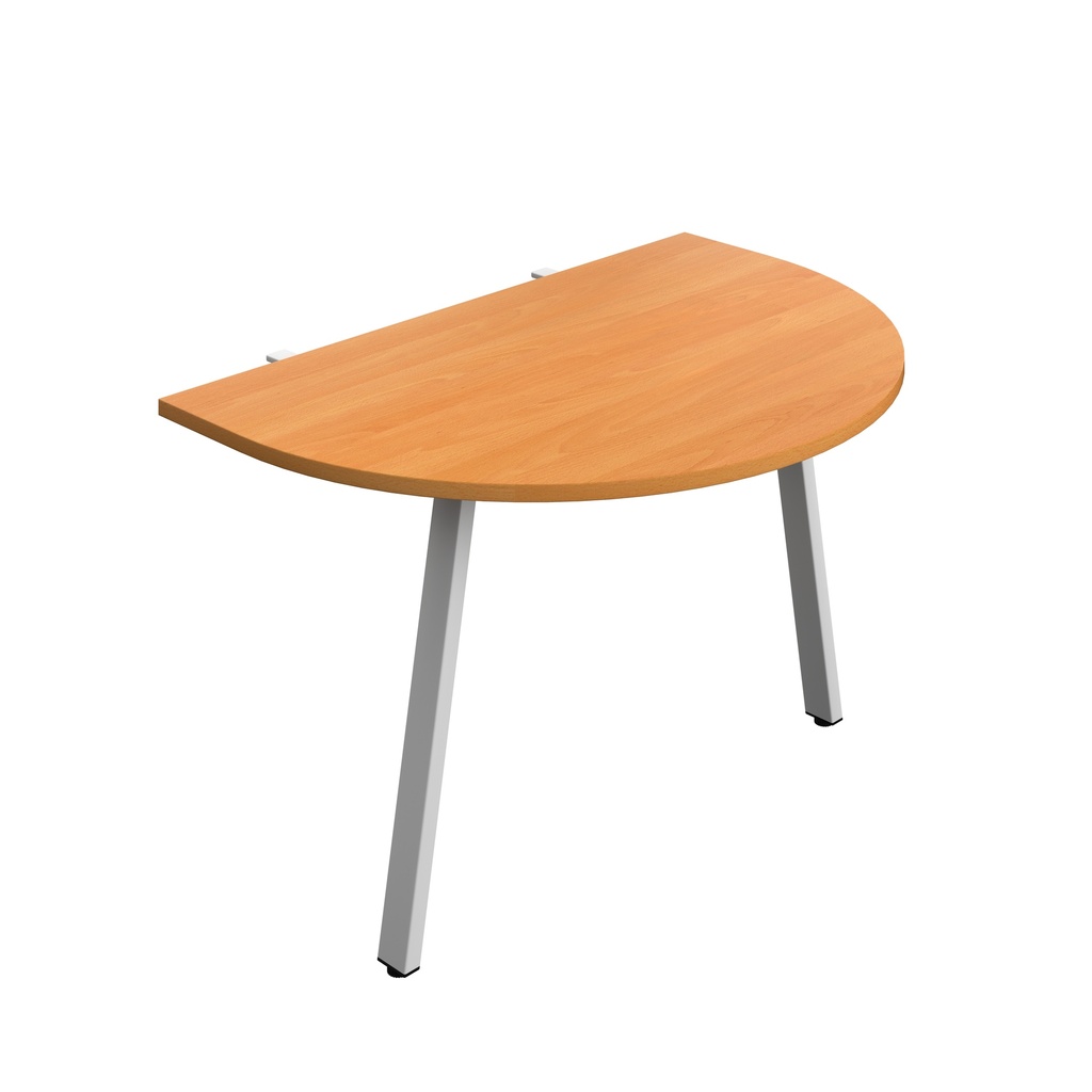 Synergy Screen Depth D-End Single Person D-End | A-Frame Leg | 1200 X 800 | Beech/Silver