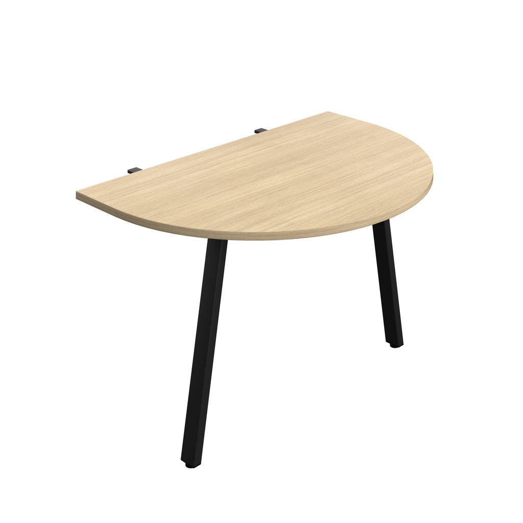 Synergy Screen Depth D-End Single Person D-End | A-Frame Leg | 1200 X 800 | Nova Oak/Black