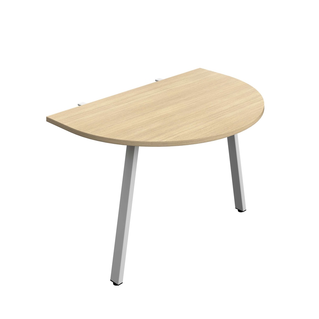 Synergy Screen Depth D-End Single Person D-End | A-Frame Leg | 1200 X 800 | Nova Oak/Silver