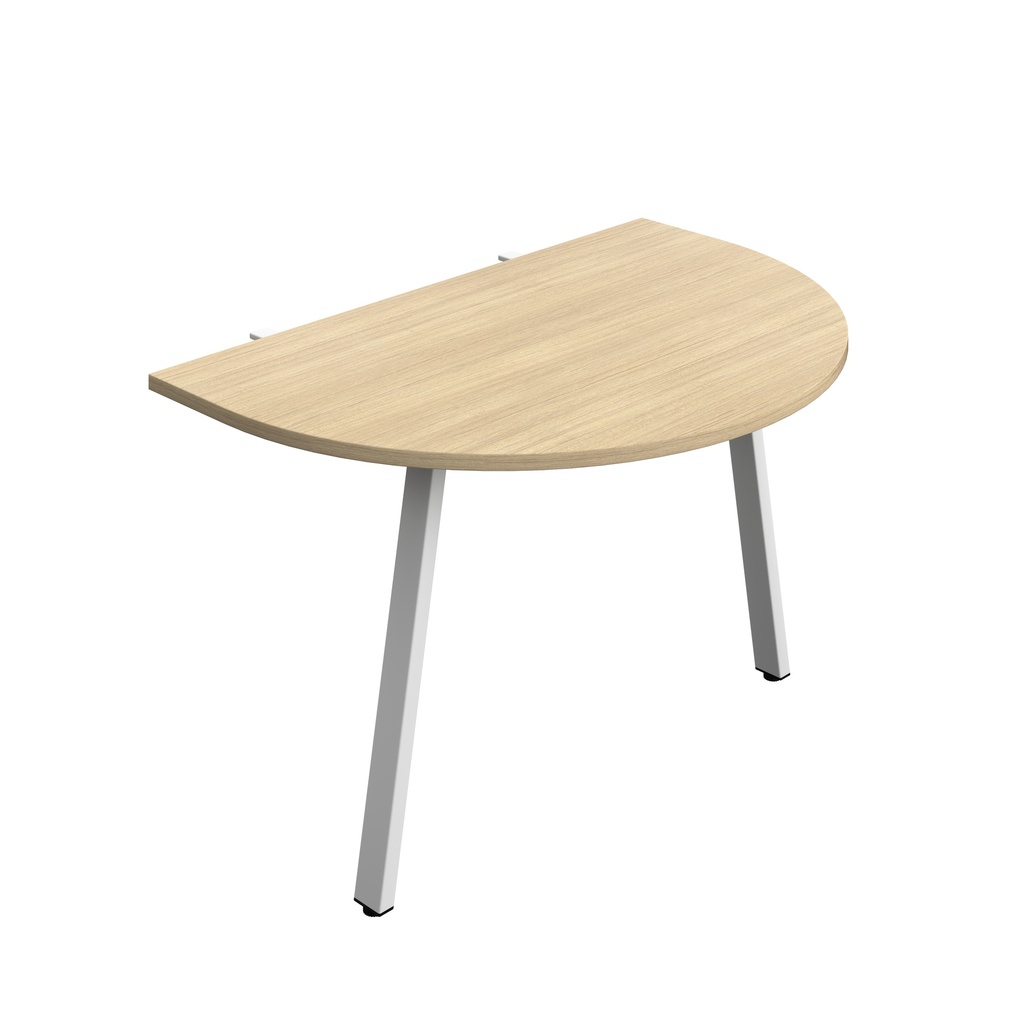 Synergy Screen Depth D-End Single Person D-End | A-Frame Leg | 1200 X 800 | Nova Oak/White